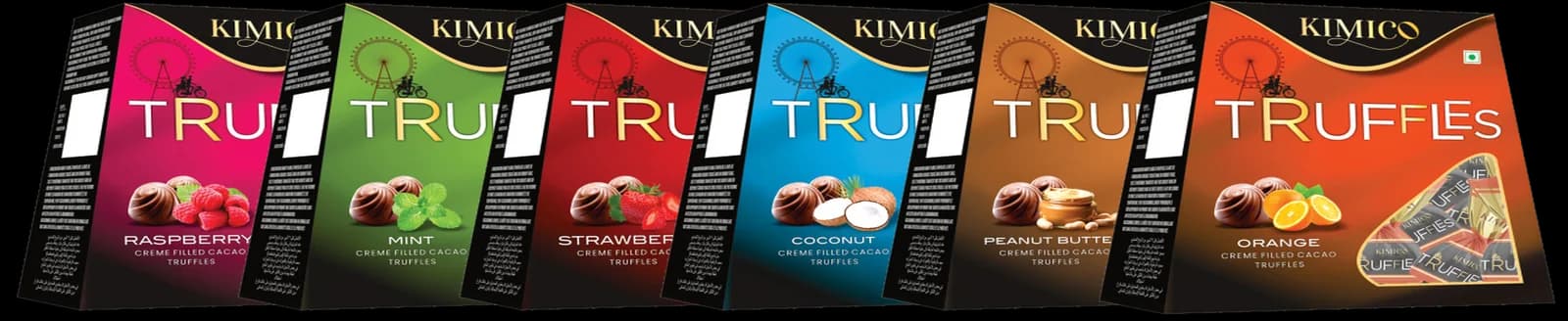 Kimico Truffles boxes in six flavours